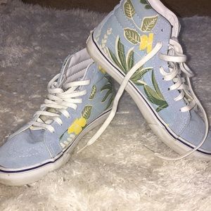 Blue floral vans
